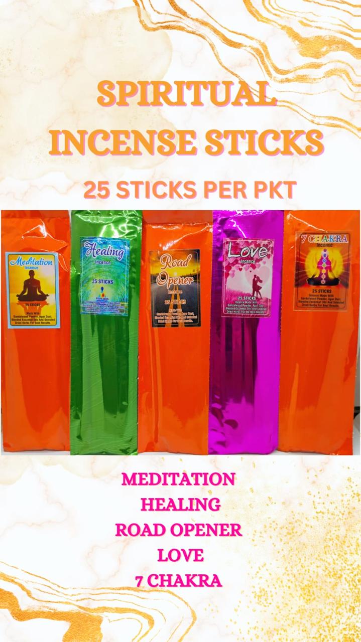 Spiritual Incense Sticks – 25 Sticks per Pack | Brahmatells