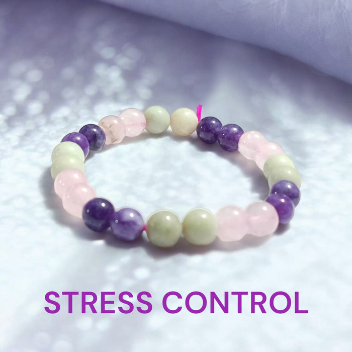 Brahmatells Stress Control Bracelet - Calming Gemstone Jewelry for Mindfulness