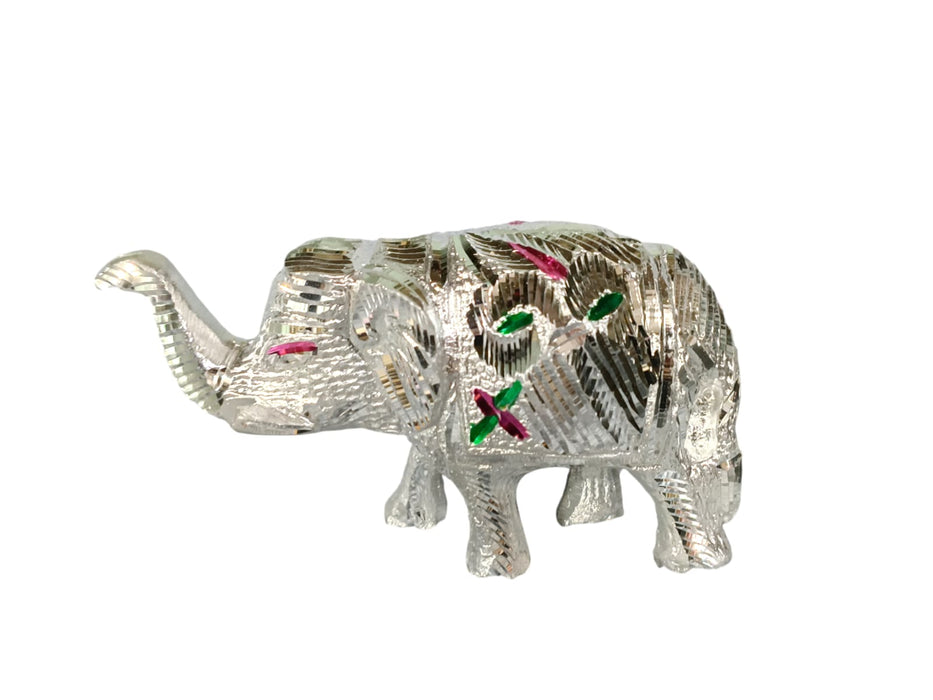 Silver Elephant Statue for Protection & Spiritual Growth | Brahmatells