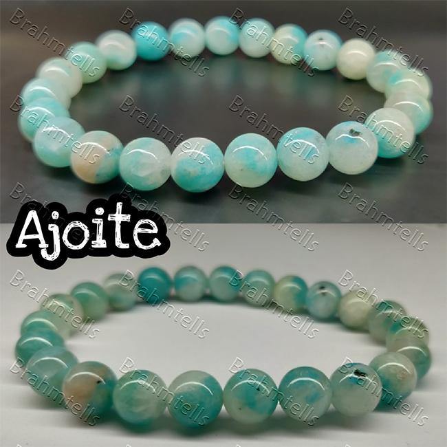 Ajoite 8mm Bead Bracelet for Harmony & Transformation | Brahmatells - BrahmatellsStore