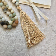 Amazonite Crystal Mala Necklace - Handmade Japamala | Brahmatells - BrahmatellsStore