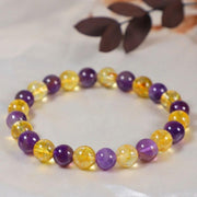 Amethyst & Citrine Healing Bracelet | Unisex Money Magnet Bracelet - BrahmatellsStore