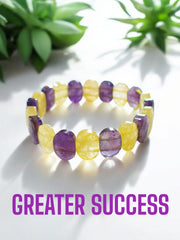 Amethyst & Citrine Oval Faceted Healing Bracelet | Brahmatells - BrahmatellsStore