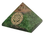 Amethyst & Clear Quartz Pyramid Yoga Meditation Crystal - BrahmatellsStore