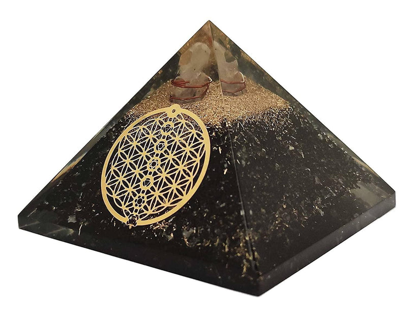 Amethyst & Clear Quartz Pyramid Yoga Meditation Crystal - BrahmatellsStore