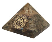 Amethyst & Clear Quartz Pyramid Yoga Meditation Crystal - BrahmatellsStore