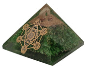 Amethyst & Clear Quartz Pyramid Yoga Meditation Crystal - BrahmatellsStore