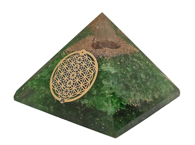 Amethyst & Clear Quartz Pyramid Yoga Meditation Crystal - BrahmatellsStore