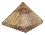 Amethyst & Clear Quartz Pyramid Yoga Meditation Crystal - BrahmatellsStore