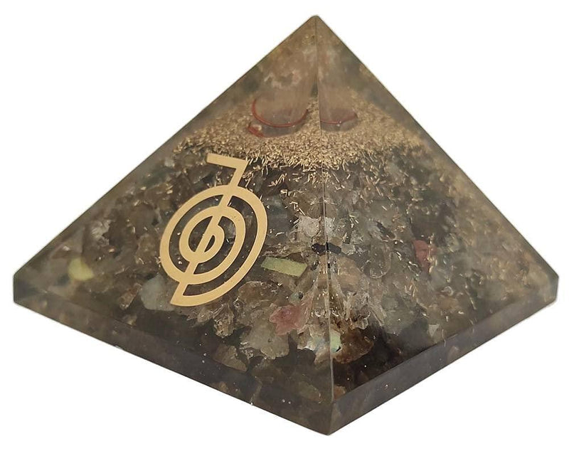 Amethyst & Clear Quartz Pyramid Yoga Meditation Crystal - BrahmatellsStore