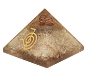 Amethyst & Clear Quartz Pyramid Yoga Meditation Crystal - BrahmatellsStore