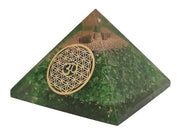 Amethyst & Clear Quartz Pyramid Yoga Meditation Crystal - BrahmatellsStore