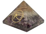 Amethyst & Clear Quartz Pyramid Yoga Meditation Crystal - BrahmatellsStore