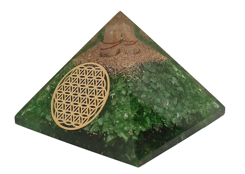 Amethyst & Clear Quartz Pyramid Yoga Meditation Crystal - BrahmatellsStore