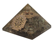 Amethyst & Clear Quartz Pyramid Yoga Meditation Crystal - BrahmatellsStore