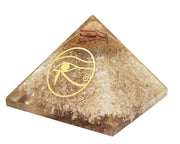 Amethyst & Clear Quartz Pyramid Yoga Meditation Crystal - BrahmatellsStore