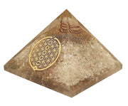 Amethyst & Clear Quartz Pyramid Yoga Meditation Crystal - BrahmatellsStore