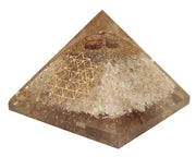 Amethyst & Clear Quartz Pyramid Yoga Meditation Crystal - BrahmatellsStore