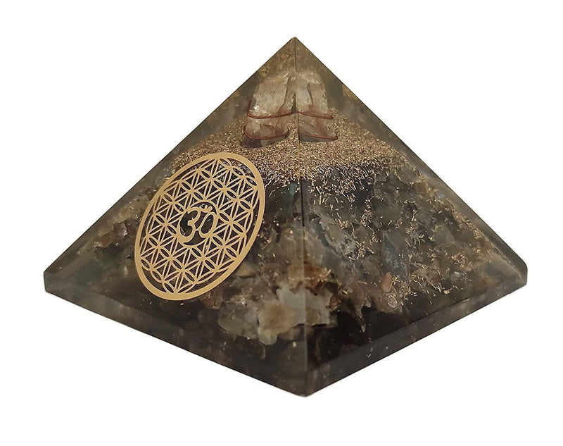 Amethyst & Clear Quartz Pyramid Yoga Meditation Crystal - BrahmatellsStore