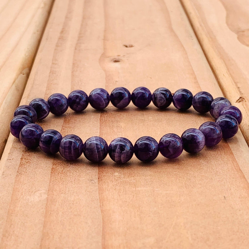 Amethyst Beads Bracelet for Mindfulness & Balance | Brahmatells - BrahmatellsStore