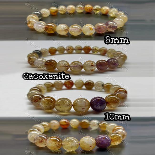 Amethyst Cacoxenite Bracelet - The Super Seven Crystal | Brahmatells - BrahmatellsStore