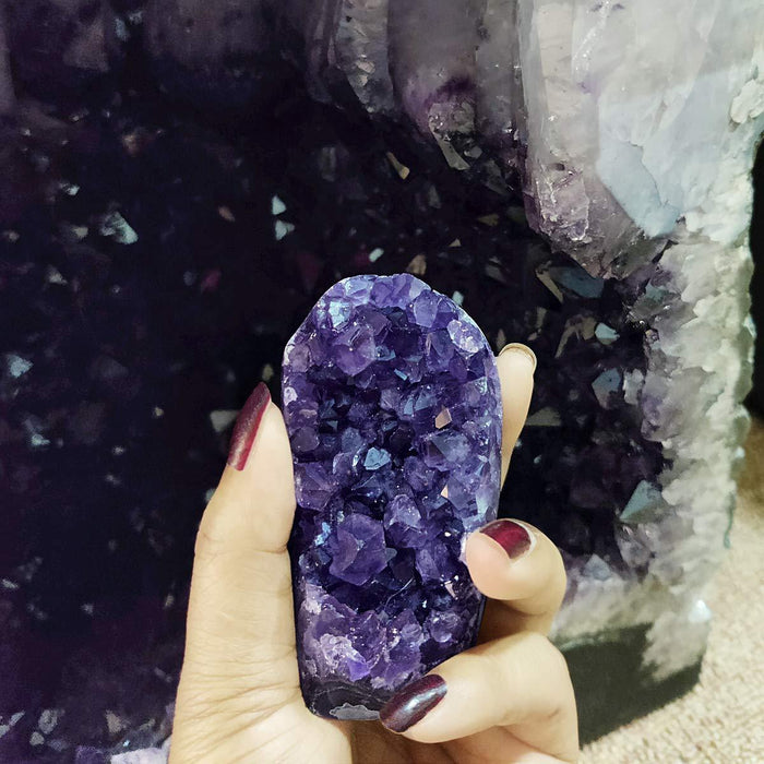 Amethyst Cluster Raw Stone for Home Décor | Brahmatells - BrahmatellsStore