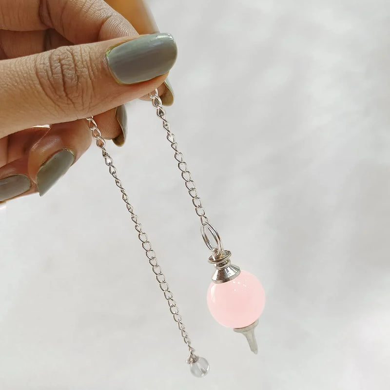 Amethyst Crystal Ball Pendulum for Dowsing & Healing | Brahmatells - BrahmatellsStore