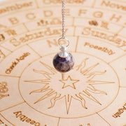 Amethyst Crystal Ball Pendulum for Dowsing & Healing | Brahmatells - BrahmatellsStore