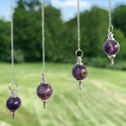 Amethyst Crystal Ball Pendulum for Dowsing & Healing | Brahmatells - BrahmatellsStore