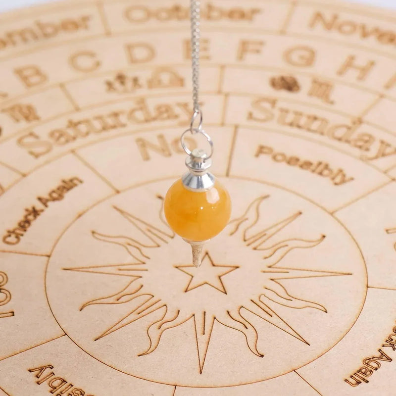 Amethyst Crystal Ball Pendulum for Dowsing & Healing | Brahmatells - BrahmatellsStore