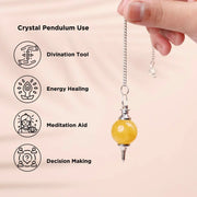 Amethyst Crystal Ball Pendulum for Dowsing & Healing | Brahmatells - BrahmatellsStore
