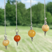 Amethyst Crystal Ball Pendulum for Dowsing & Healing | Brahmatells - BrahmatellsStore