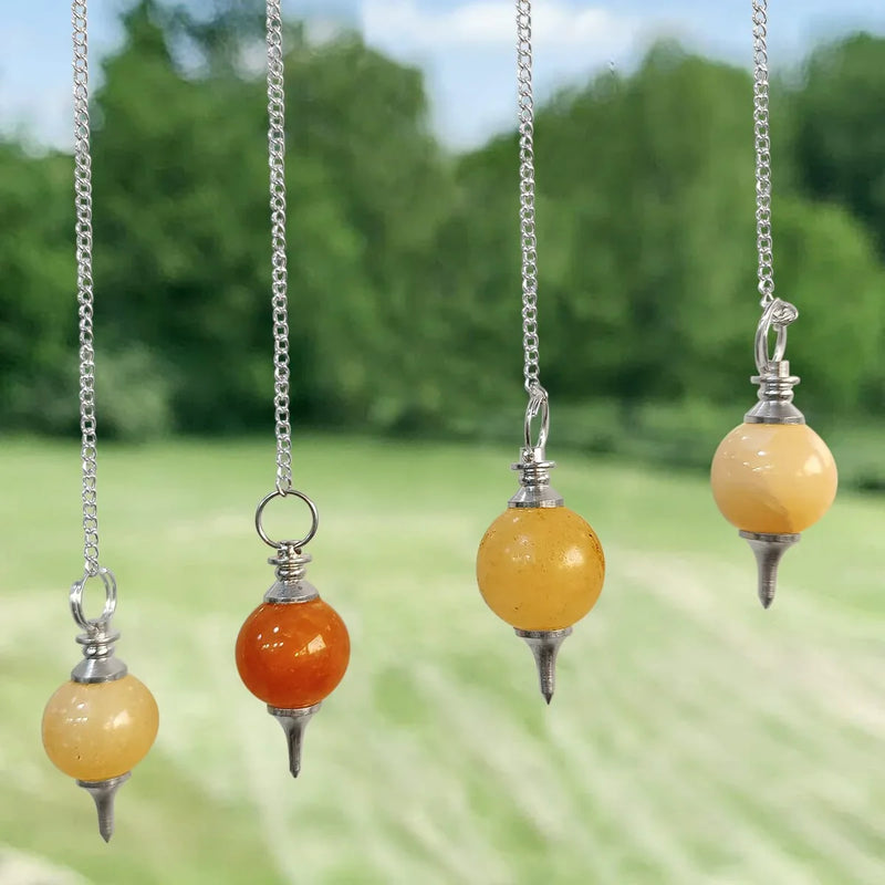 Amethyst Crystal Ball Pendulum for Dowsing & Healing | Brahmatells - BrahmatellsStore