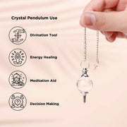 Amethyst Crystal Ball Pendulum for Dowsing & Healing | Brahmatells - BrahmatellsStore
