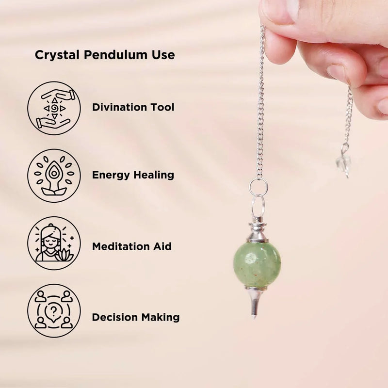 Amethyst Crystal Ball Pendulum for Dowsing & Healing | Brahmatells - BrahmatellsStore