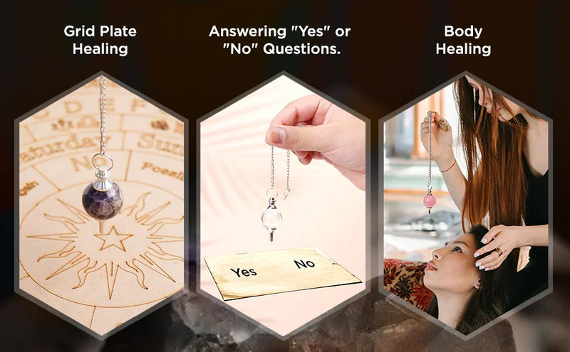 Amethyst Crystal Ball Pendulum for Dowsing & Healing | Brahmatells - BrahmatellsStore