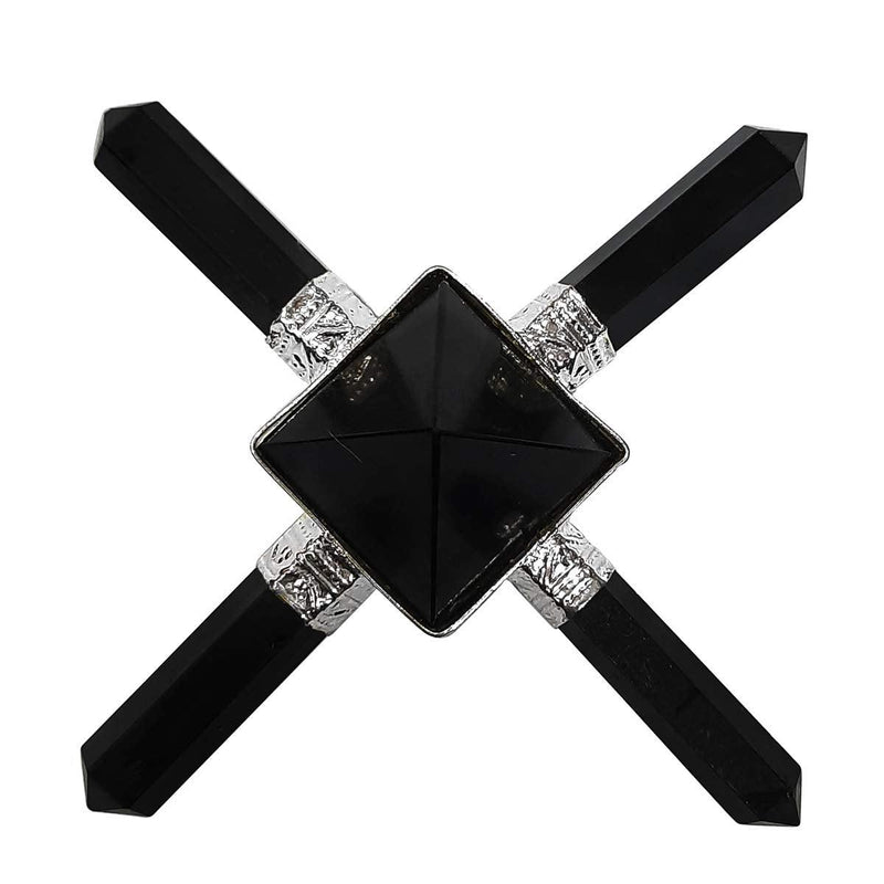 Amethyst Generator Reiki Energy Generator Pyramid,4 Point Amethyst Energy Generator,Energy Generator Tool with Pyramid,Amethyst Pyramid with Four Pencil Energy Generato - BrahmatellsStore