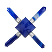 Amethyst Generator Reiki Energy Generator Pyramid,4 Point Amethyst Energy Generator,Energy Generator Tool with Pyramid,Amethyst Pyramid with Four Pencil Energy Generato - BrahmatellsStore