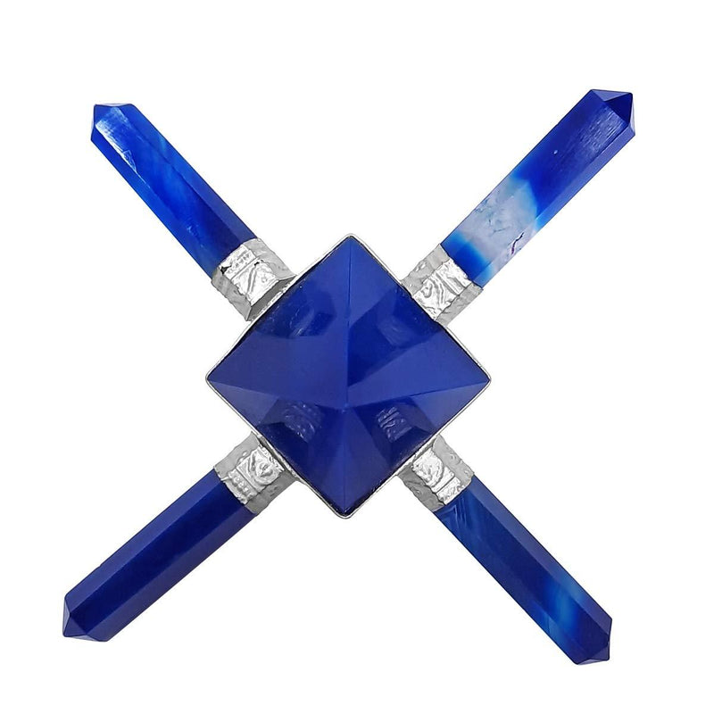 Amethyst Generator Reiki Energy Generator Pyramid,4 Point Amethyst Energy Generator,Energy Generator Tool with Pyramid,Amethyst Pyramid with Four Pencil Energy Generato - BrahmatellsStore