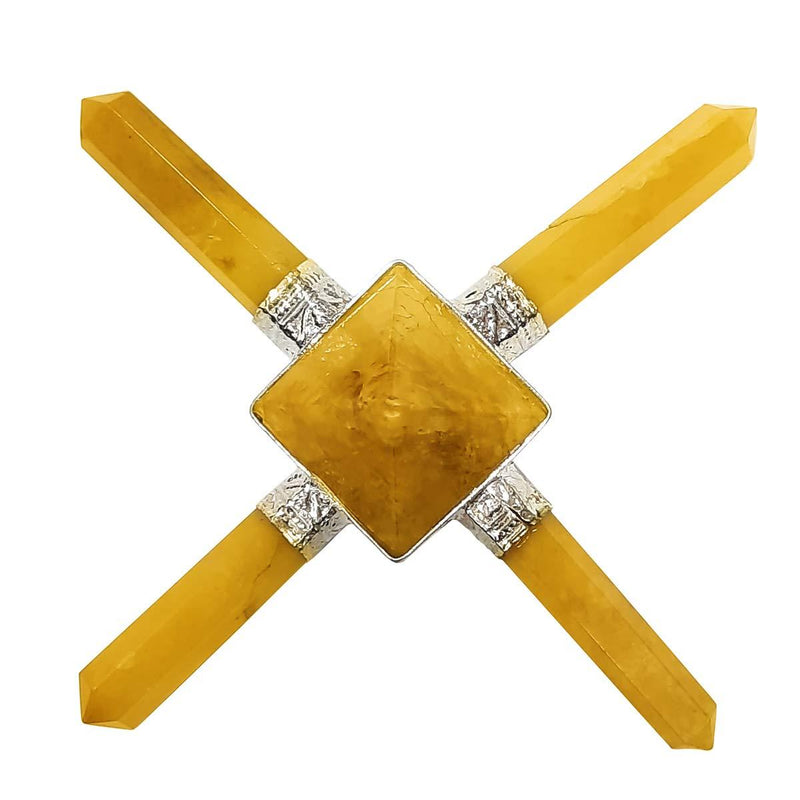 Amethyst Generator Reiki Energy Generator Pyramid,4 Point Amethyst Energy Generator,Energy Generator Tool with Pyramid,Amethyst Pyramid with Four Pencil Energy Generato - BrahmatellsStore