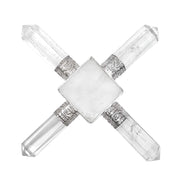Amethyst Generator Reiki Energy Generator Pyramid,4 Point Amethyst Energy Generator,Energy Generator Tool with Pyramid,Amethyst Pyramid with Four Pencil Energy Generato - BrahmatellsStore
