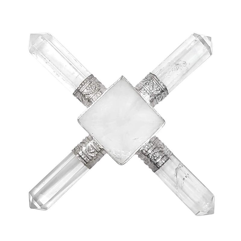 Amethyst Generator Reiki Energy Generator Pyramid,4 Point Amethyst Energy Generator,Energy Generator Tool with Pyramid,Amethyst Pyramid with Four Pencil Energy Generato - BrahmatellsStore