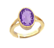 Amethyst Kathaila Oval Ring - Saturn's Serenity Stone | Brahmatells - BrahmatellsStore