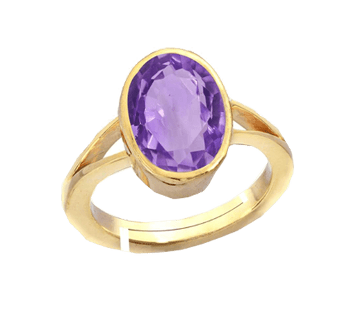 Amethyst Kathaila Oval Ring - Saturn's Serenity Stone | Brahmatells - BrahmatellsStore