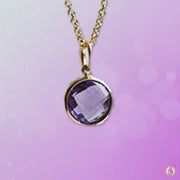 Amethyst Kathaila Round Pendant - Saturn's Spiritual Essence | Brahmatells - BrahmatellsStore