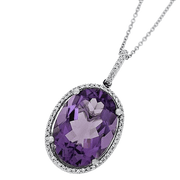 Amethyst Kathaila Silver Pendant: Saturn's Harmony | Brahmatells - BrahmatellsStore