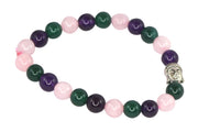 Amethyst, Rose Quartz, Green Jade Goodluck Bracelet | Brahmatells - BrahmatellsStore