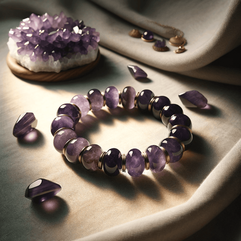 Amethyst Tumble Bracelet: Serenity & Style | Brahmatells - BrahmatellsStore