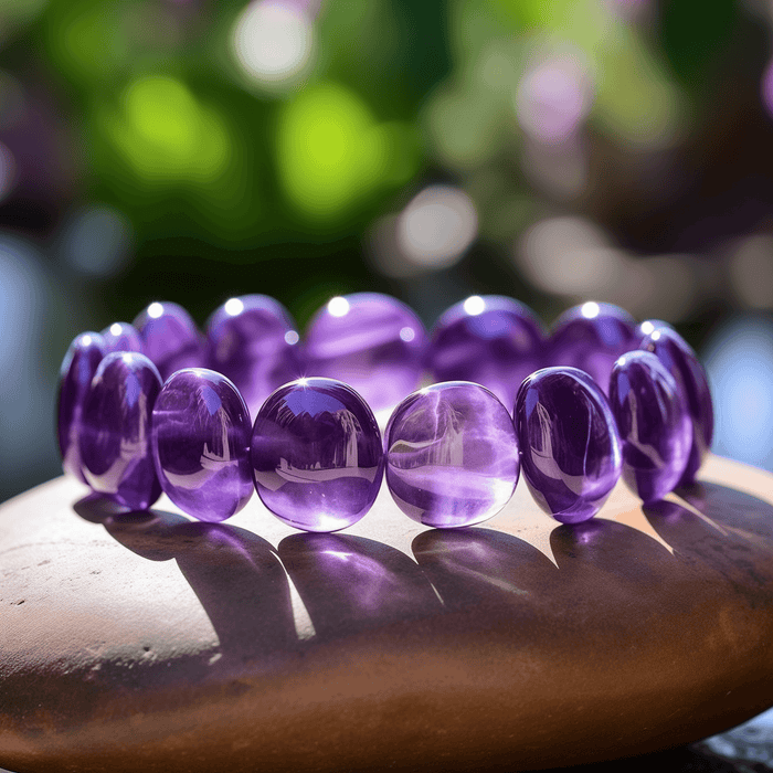 Amethyst Tumble Bracelet: Serenity & Style | Brahmatells - BrahmatellsStore