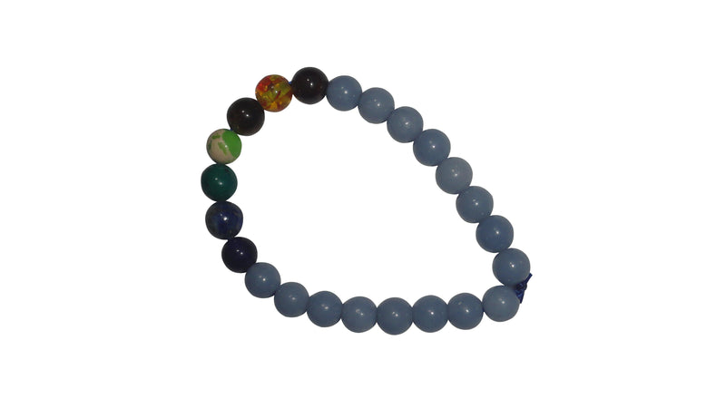 Angelite 7 Chakra Healing Bracelet | Brahmatells - BrahmatellsStore